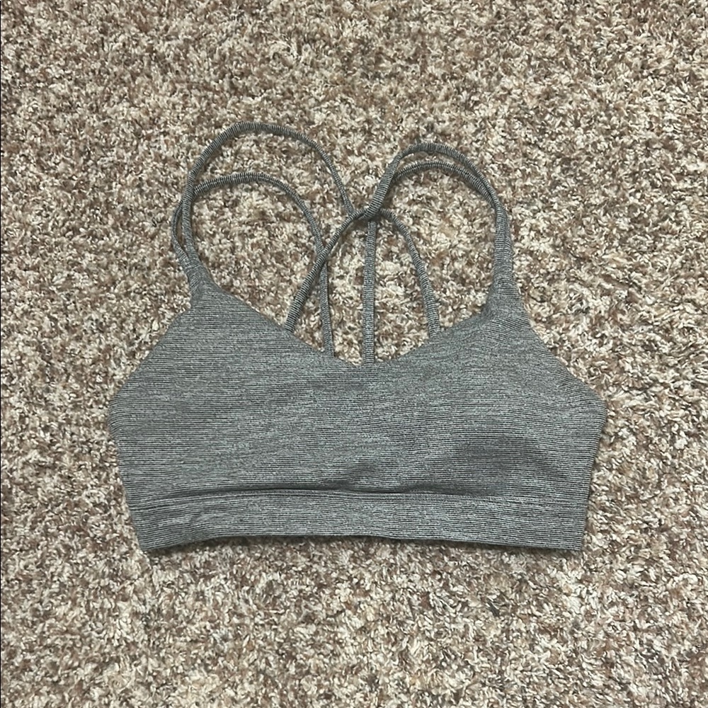 Old Navy Gray Strappy Sports Bra